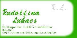 rudolfina lukacs business card